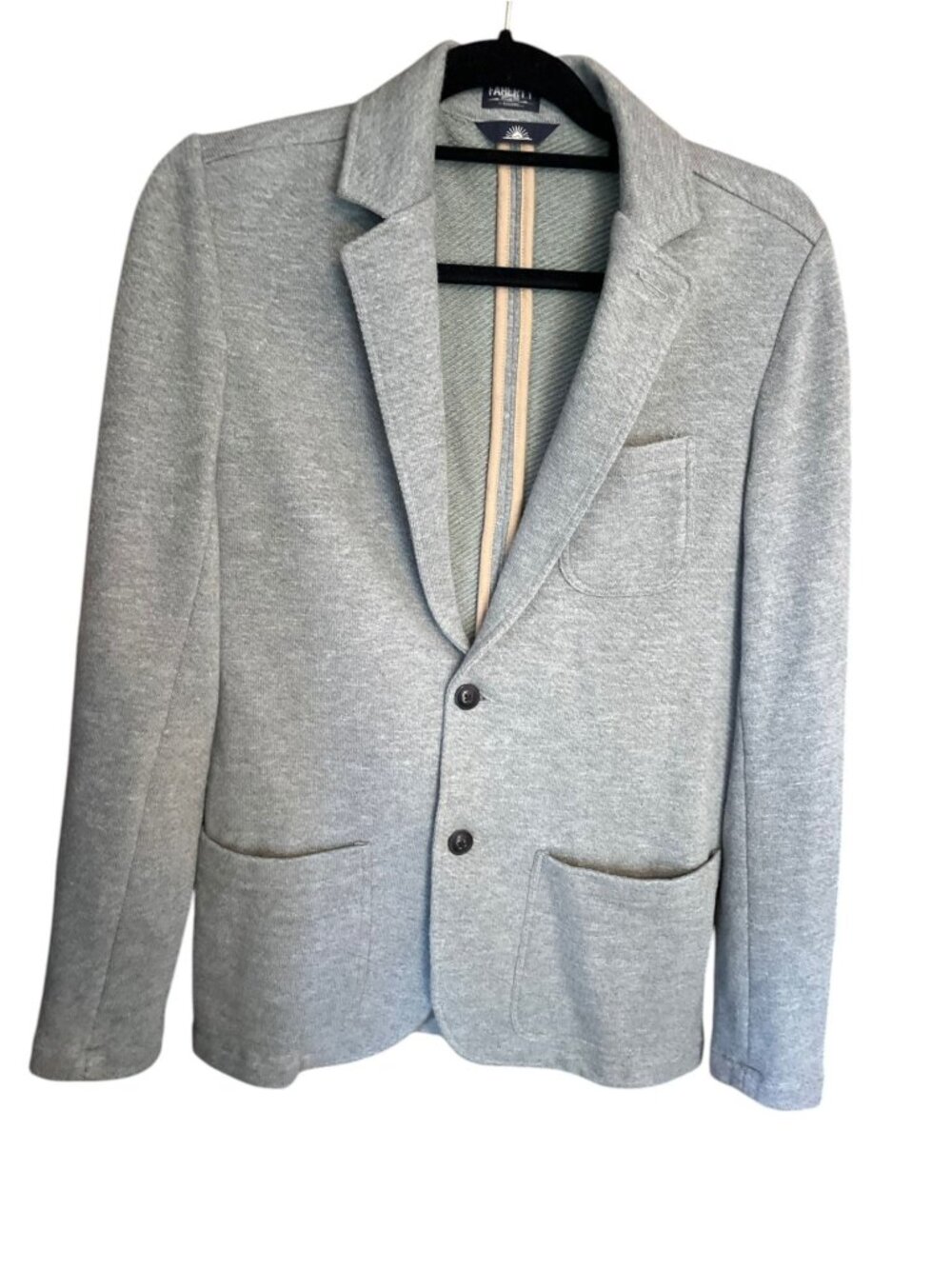 Faherty Inlet Knit Blazer Medium Grey Melange SZ S Mens Workwear